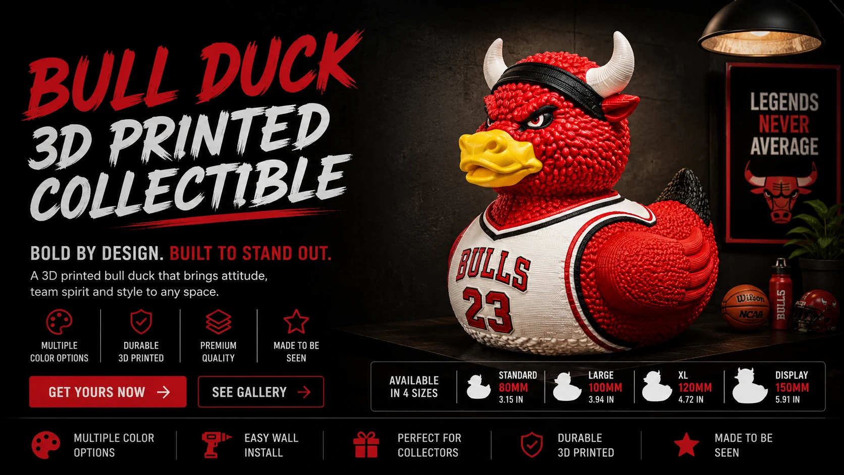 Bull Duck 3D Printed Collectible