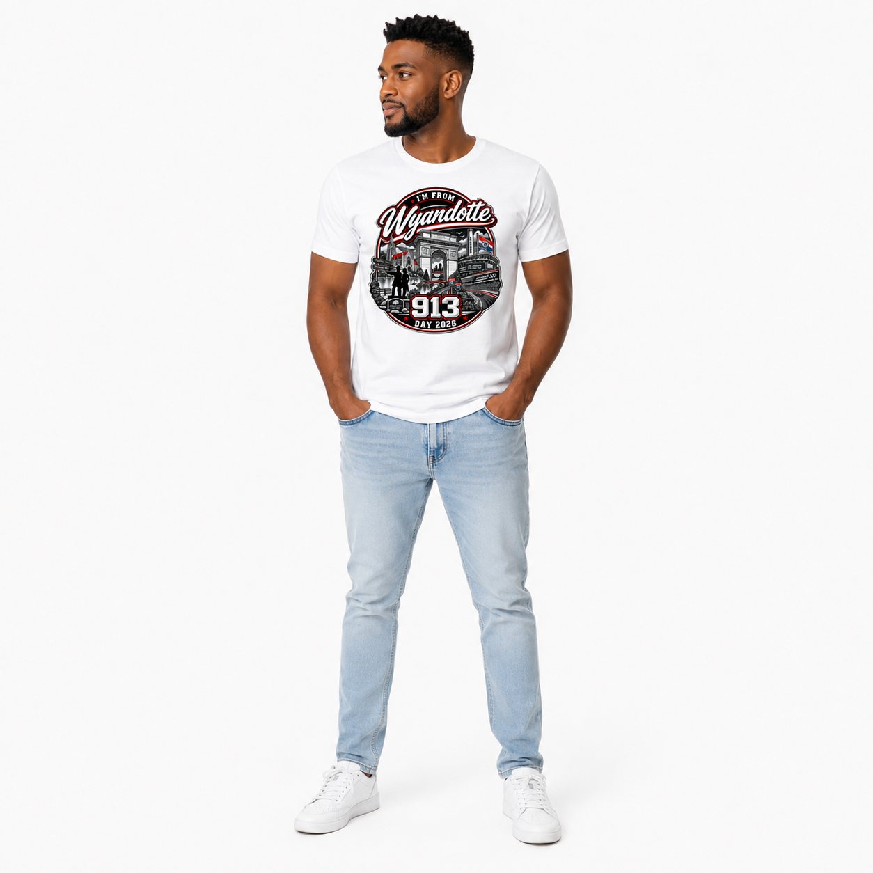 PREORDER : 913 Day 2026 – I'm From Wyandotte T-Shirt – White — product view 3