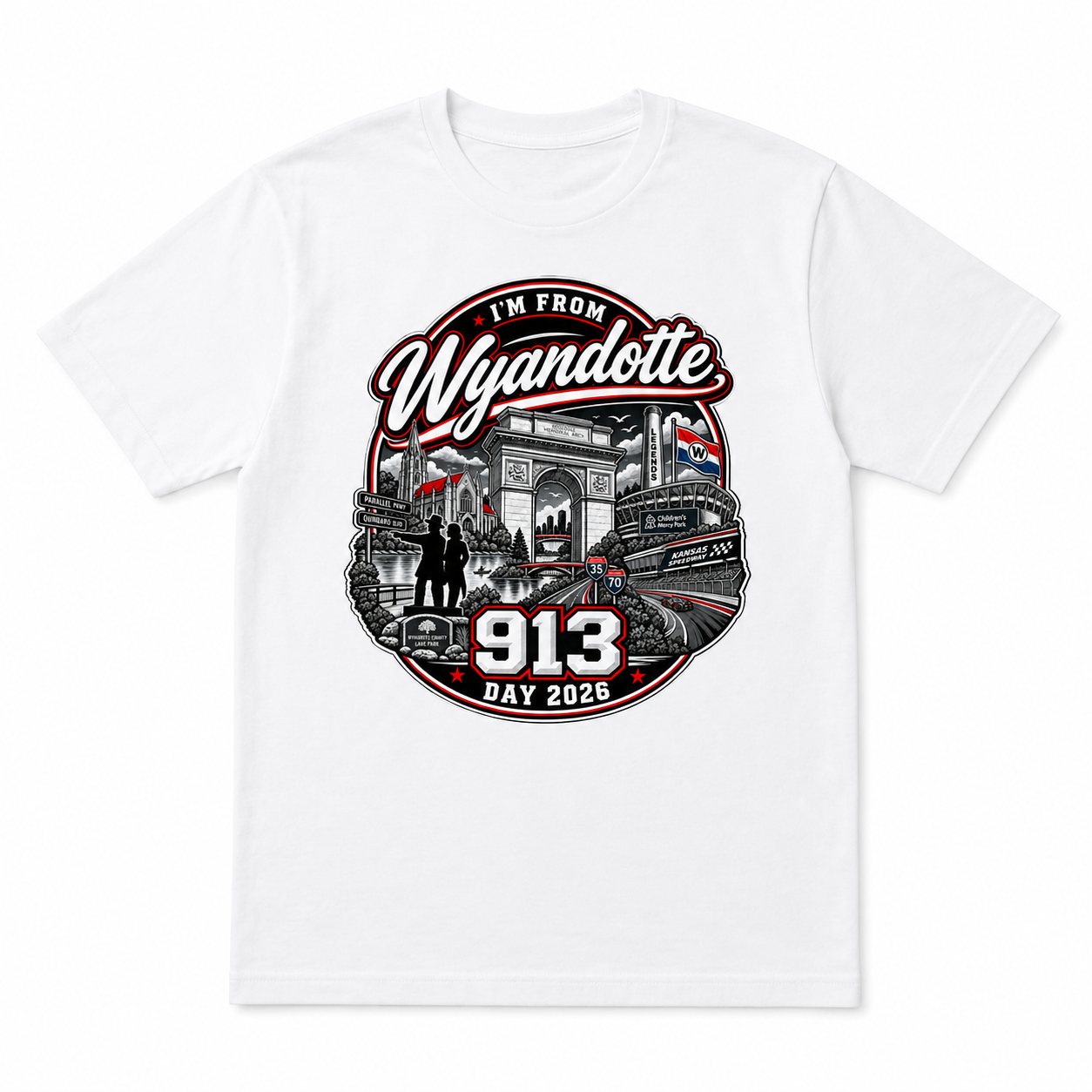 PREORDER : 913 Day 2026 – I'm From Wyandotte T-Shirt – White — product view 2