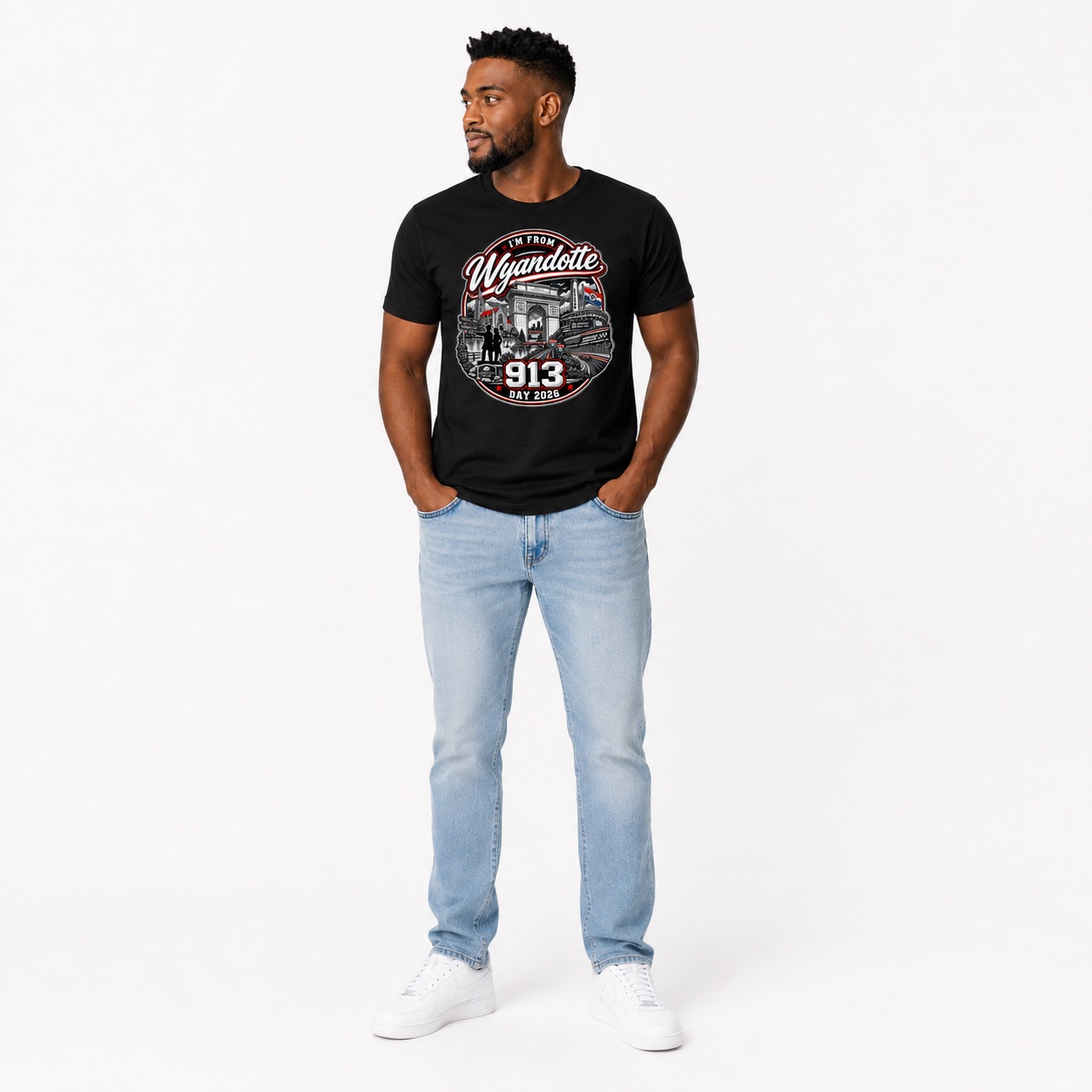 PREORDER : 913 Day 2026 – I'm From Wyandotte T-Shirt – Black — product view 3