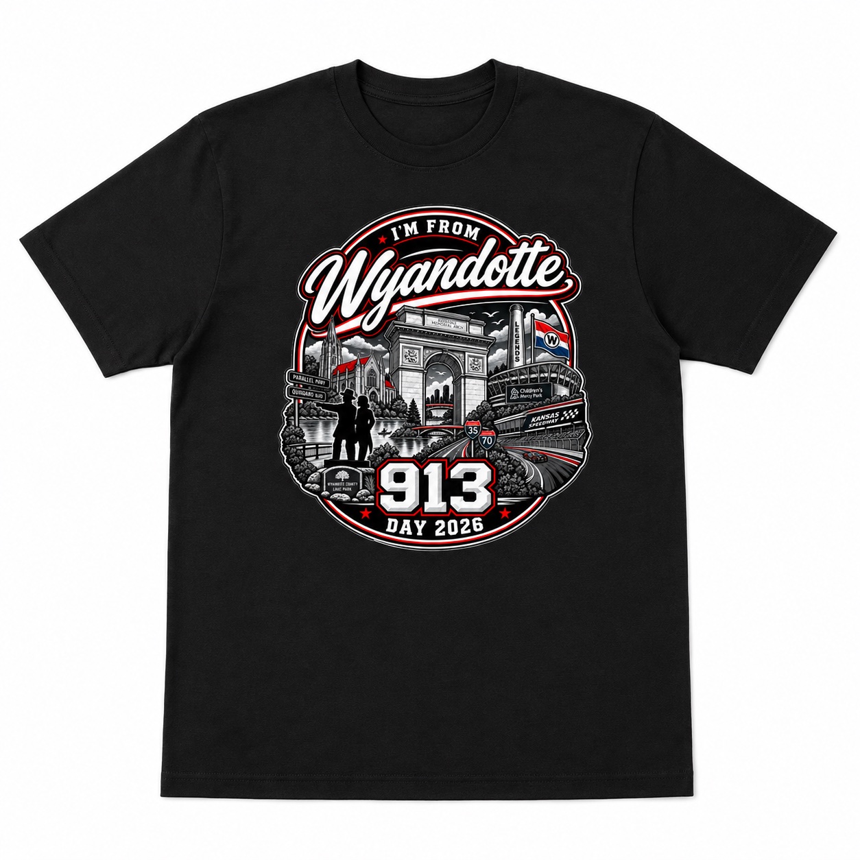 PREORDER : 913 Day 2026 – I'm From Wyandotte T-Shirt – Black — product view 4