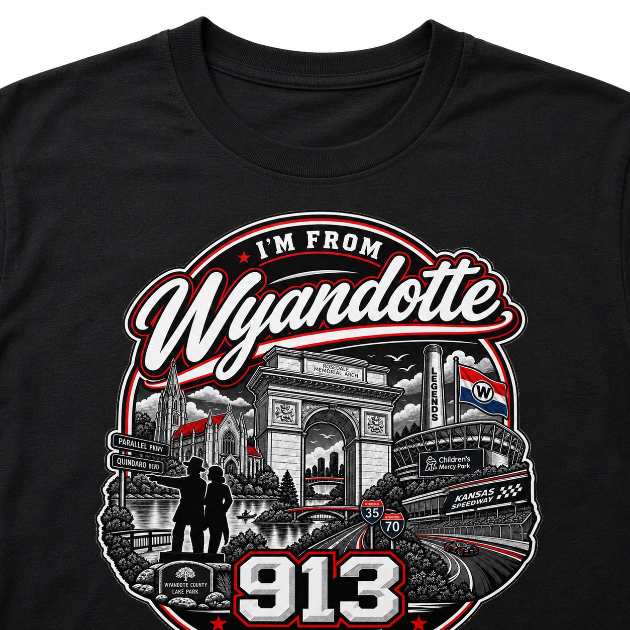 PREORDER : 913 Day 2026 – I'm From Wyandotte T-Shirt – Black — product view 2
